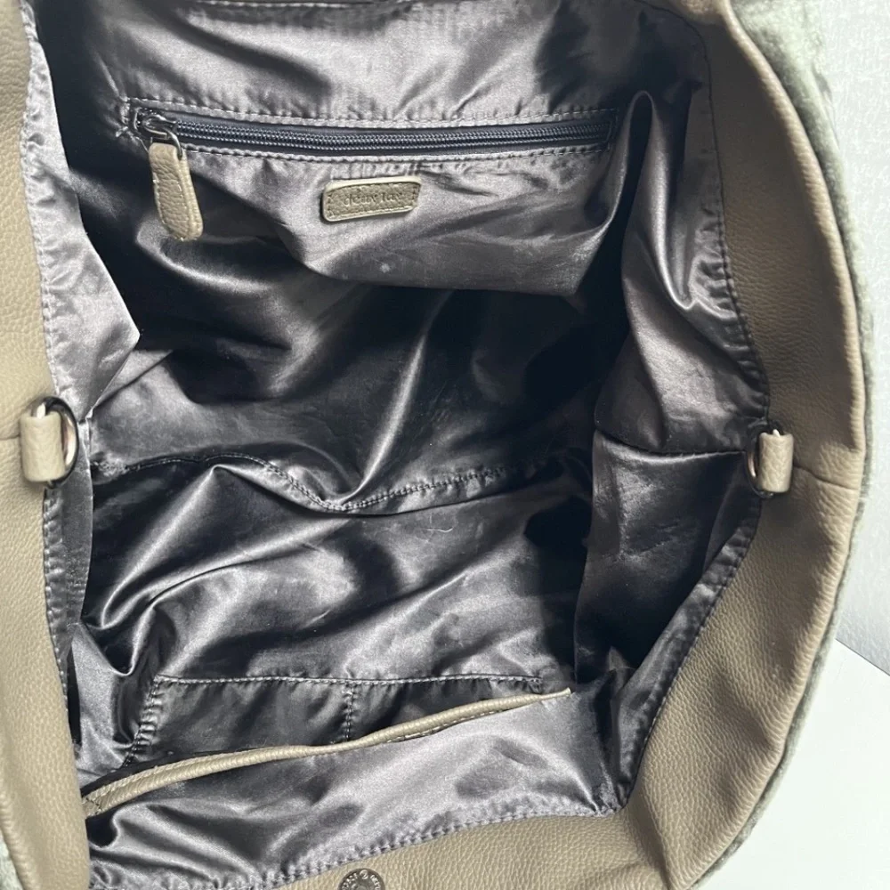 Deux Lux Misha Satchel Olive Green Velvet Large Tote Boho Detachable Strap
